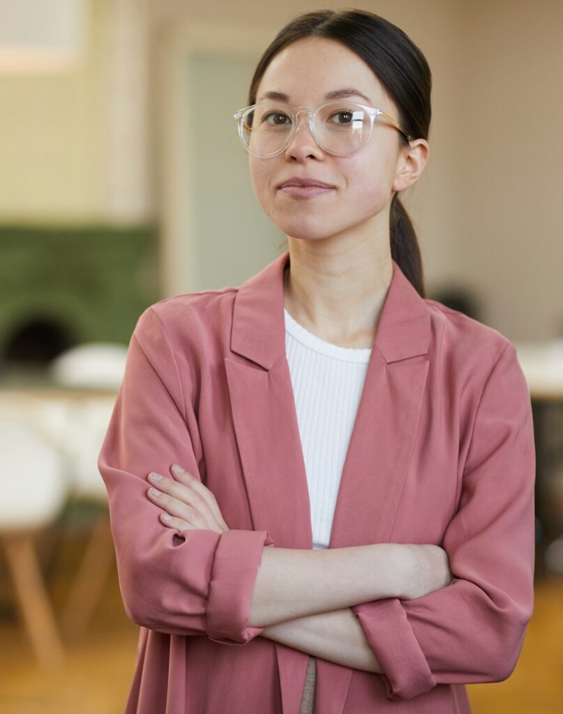 Asian young woman at office